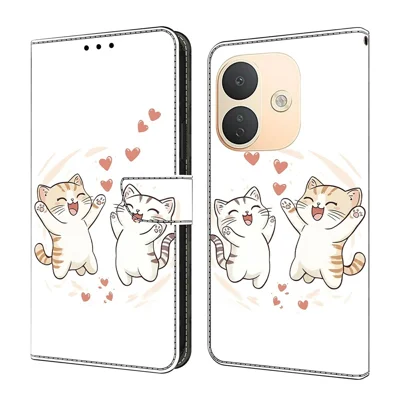 For Xiaomi Redmi Note 17 Pro 5G Wallet Case Foldable Stand Pattern Printing Leather Flip Phone Cover - Love Cats
