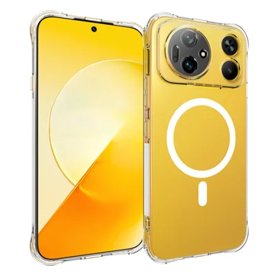 For Honor Magic9 Super Edition 5G Magnetic Case TPU Anti-drop Phone Back Cover - Transparent