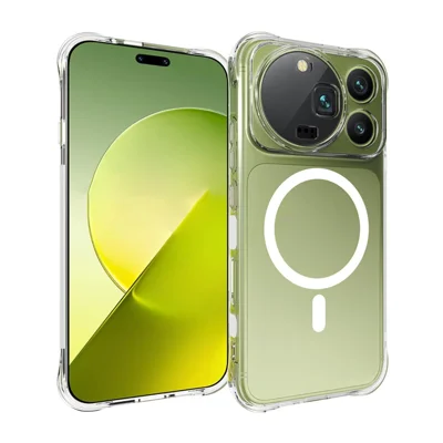 For Honor Magic9 Pro Max 5G Magnetic Case TPU Anti-drop Phone Back Cover - Transparent