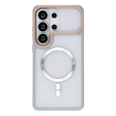For Samsung Galaxy S24 Ultra Case Frosted PC Back Protective Phone Cover - Grey