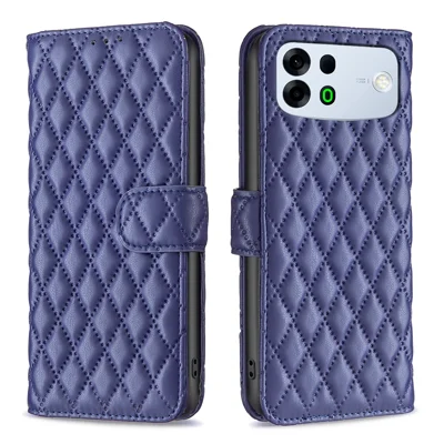  BINFEN COLOR for Oppo A7 Pro Max 5G BF Style-14 Case Rhombus Phone Leather Cover - Blue