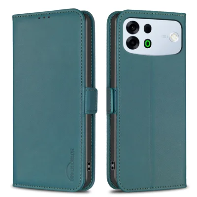  BINFEN COLOR for Oppo A7 Pro Max 5G Case  BF31 PU Leather Flip Folio Phone Wallet Cover - Green