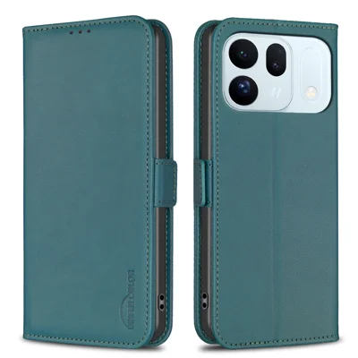 BINFEN COLOR для чехла Oppo Find X10 5G BF31, откидной чехол-книжка из искусственной кожи с отделением для карт - Зеленый