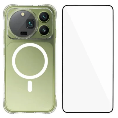 WANLONFENG para Honor Magic9 Pro Max 5G Série WL2 Capa Magnética Transparente de 2,0 mm Capa Traseira em TPU com Filme de Ecrã - Transparente