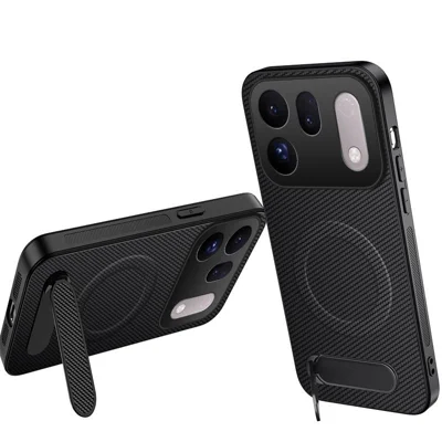 WANLONFENG для Oppo Find X10 5G QT Серия магнитный чехол с подставкой, чехол из углеволокна PC TPU - Черный