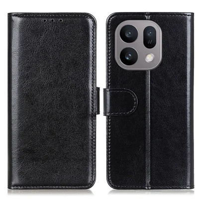 Für Oppo Find X10 E 5G / X9 5G Hülle Crazy Horse-Struktur PU-Leder Ständer-Handyhülle - Schwarz