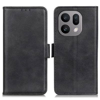 Für Oppo Find X10 E 5G / X9 5G Hülle Stand Kuhfell-Optik PU-Leder Handyhülle - Schwarz