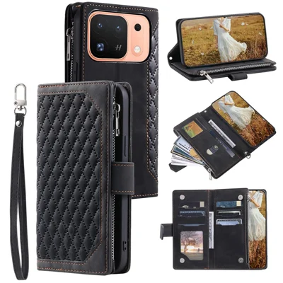 For Oppo Find X10 Pro Max 5G Wallet Case PU Leather Phone Cover with Wrist Strap - Black