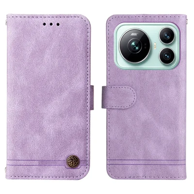  For Honor Magic9 5G Leather Wallet Cases Skin Touch Phone Cover Stand with Strap - Purple