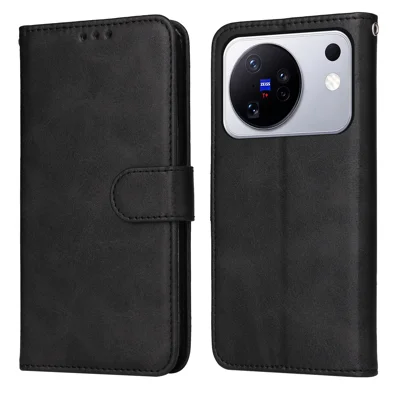  For vivo X500 5G Case Wallet PU Leather Folio Flip Phone Cover - Black