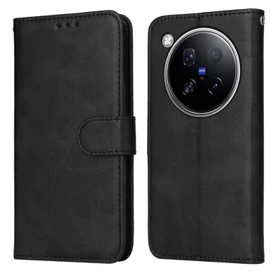  For vivo X500 Pro 5G Case Wallet PU Leather Folio Flip Phone Cover - Black