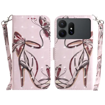 Für Samsung Galaxy S27 Ultra Hülle Musterdruck Leder Wallet Handyhülle mit Handschlaufe - Schmetterling High Heels