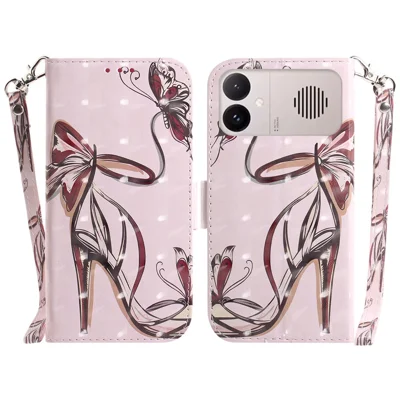 For Xiaomi Redmi K90 Max 5G / K90 Ultra 5G Case Pattern Printing Leather Wallet Phone Cover with Wrist Strap - Butterfly High Heels