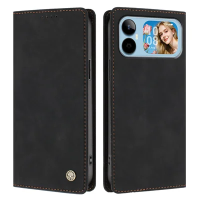  For Honor Play20A 4G Case HX RFID Blocking Wallet Stand Leather Flip Phone Cover - Black