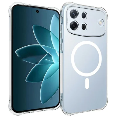Funda magnética para Oppo A7 Pro Max 5G, funda trasera transparente de TPU anti-caídas