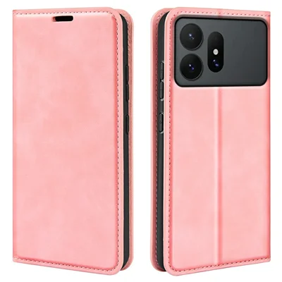 Für Samsung Galaxy S27 Ultra Hülle Skin-Touch-Leder-Mappenhandyhülle - Rosa