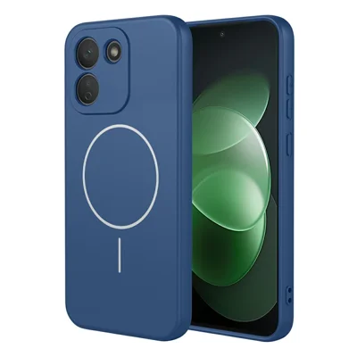 For Xiaomi Redmi Note 17 Pro Max 5G Magnetic Case Anti Drop Soft TPU Phone Back Cover - Blue