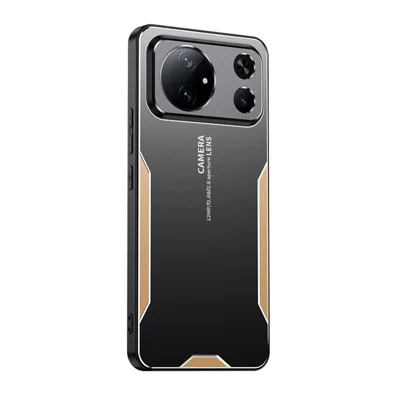 For Honor Magic9 Super Edition 5G Phone Case Aluminium Alloy TPU PC Back Cover - Gold