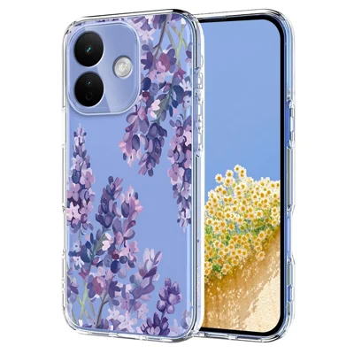 For Xiaomi Redmi Note 17 Pro 5G Case Butterfly Floral Pattern Printing TPU Phone Back Cover - Wisteria