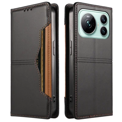 For Honor Magic9 5G Wallet Case External Card Slot Magnetic Closing Leather Phone Cover - Black
