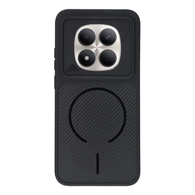 For Xiaomi Redmi Note 15 Pro 4G (Global) Case Carbon Fiber Texture TPU Anti-Drop Phone Cover - Black