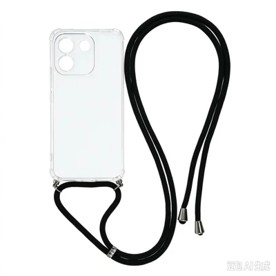 Xiaomi Redmi Note 17 Pro Max 5G Hoesje Versterkte Hoek TPU Transparant Telefoonhoesje met Lanyard - Transparant
