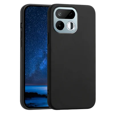  For Realme 16T 5G Case Soft TPU Anti-Drop Non-Slip Texture Phone Cover - Black
