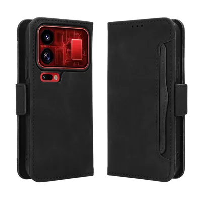  For Xiaomi 18 Pro Max Leather Case Phone Wallet Cover with Multiple Card Slots - Black
