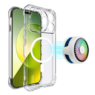  IMAK for Honor Magic9 Pro Max 5G Magnetic Case Airbag Shockproof Protection TPU Phone Cover - Transparent