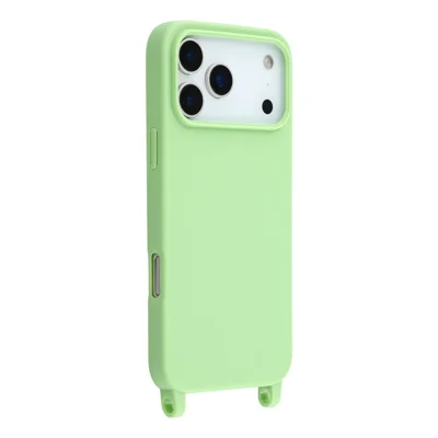 For iPhone 18 Pro / 17 Pro Case Zacht TPU-beschermhoesje met Lusgaatjes - Groen