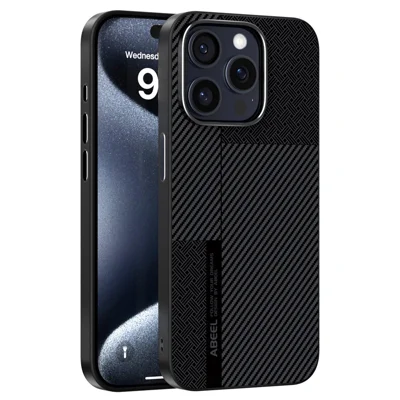 ABEEL For iPhone 15 Pro Magnetic Case 6D Printed Shockproof Protective Phone Cover - Shield Armor No. 1