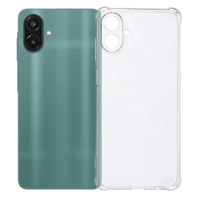 For Samsung Galaxy A08 4G  /  A08 5G TPU Case Reinforced Corners Drop-proof Phone Cover - Transparent