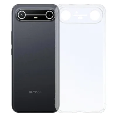 Für TECNO Pova Slim 5G TPU-Hülle Verstärkte Ecken Stoßfester Handykoffer - Transparent