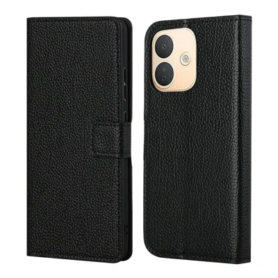 For Xiaomi Redmi Note 17 Pro Max 5G / Note 17 Pro+ 5G Case PU Leather Wallet Phone Cover Litchi Texture - Black
