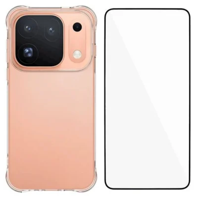  WANLONFENG for Oppo Find X10 Pro Max 5G Case  WL Series 2.0mm Clear TPU Cover with Tempered Glass (Big Lens Hole) - Transparent