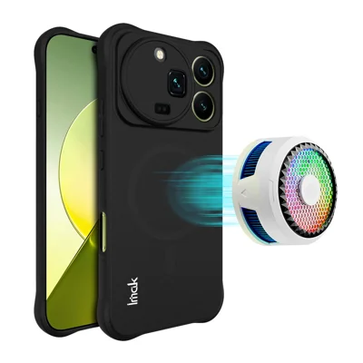  IMAK for Honor Magic9 Pro Max 5G Magnetic Case Shockproof Airbag TPU Phone Cover - Matte Black