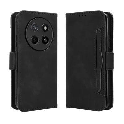  For Honor X80 Pro Max 5G / Honor X9e Pro 5G Leather Case Phone Wallet Cover with Multiple Card Slots - Black