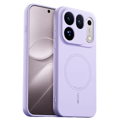 ABEEL voor Oppo Find X10 Pro Max 5G Magnetische Hoesje Skin Touch Vloeibare Silicone Telefoon Achterkant - Paars