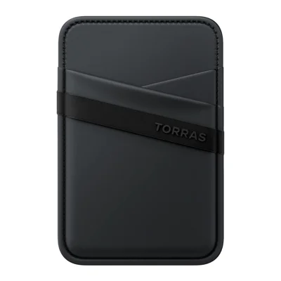 TORRAS MagHold Wallet Series Phone Card Holder with Strong Magnetic Design Slim PU Leather Card Bag - Black