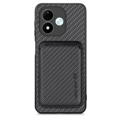 For Xiaomi Redmi Note 17 Pro 5G Magnetic Case Detachable Card Holder Phone Back Cover - Black