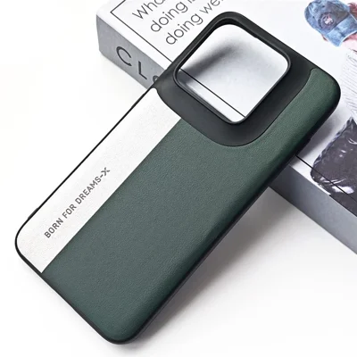 Funda para teléfono Motorola Edge 70 Pro 5G, diseño de parches de cuero, resistente a las huellas dactilares, protección resistente, color verde oliva
