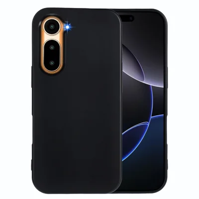  For itel City 200s 4G TPU Case Soft Matte Anti-fingerprint Phone Back Cover - Black