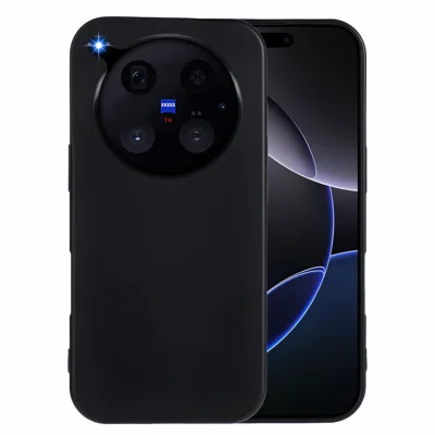  For vivo X500 Pro 5G TPU Case Soft Matte Anti-fingerprint Phone Back Cover - Black