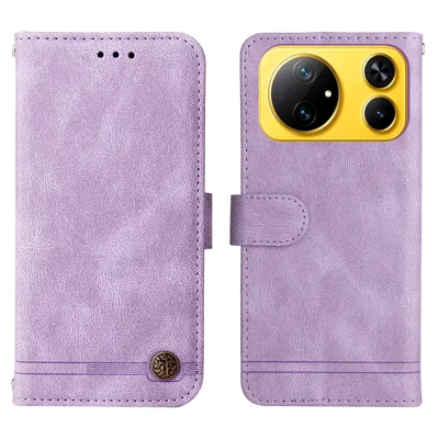  For Honor Magic9 Super Edition 5G Leather Wallet Cases Skin Touch Phone Cover Stand with Strap - Purple