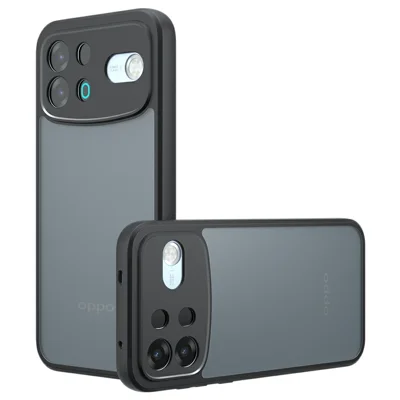 Capa Traseira para Telemóvel Transparente Preta, TPU + PC Mate com Toque na Pele para Oppo A7 Pro Max 5G