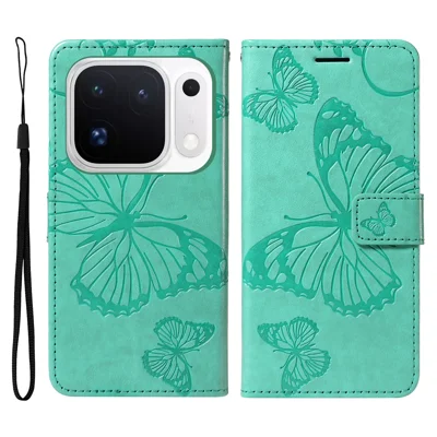 Voor Oppo Find X10 Pro Max 5G Portefeuillehoesje Bloemen Vlinder Afgedrukt Lederen Telefoonhoesje Stand - Groen