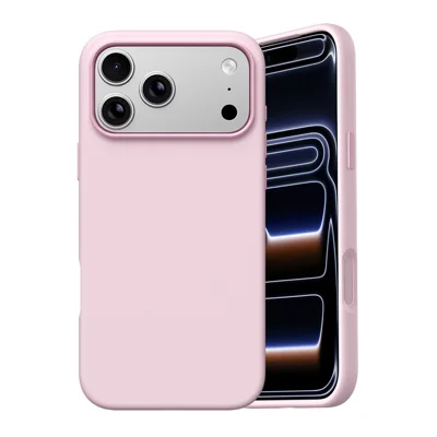 For iPhone 18 Pro Max  /  17 Pro Max Magnetic Case Liquid Silicone Phone Back Cover Large Camera Cutout - Dusty Pink