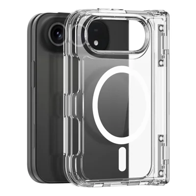 DUX DUCIS Serie Clin para iPhone Duo Funda Magnética con Protección de Bisagra Transparente - Transparente