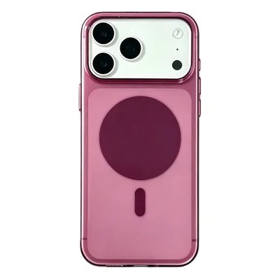 For iPhone 18 Pro / 17 Pro Magnetic Case Non-Yellowing Phone Cover - Cherry Red