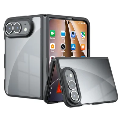 För iPhone Duo Skal TPU + PC Chockabsorberande Telefonhölje - Transparent